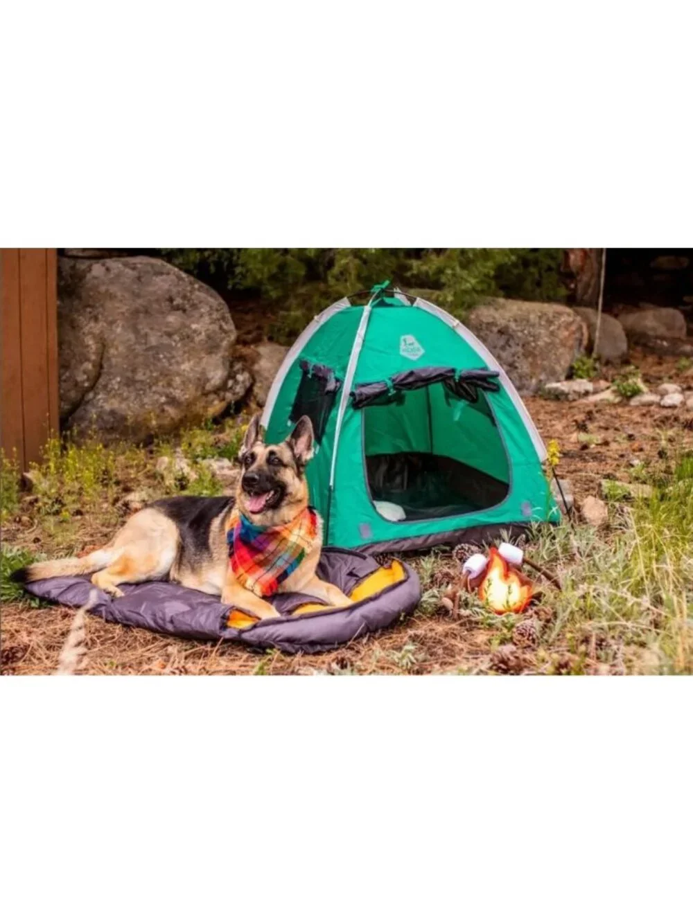 Durable Campfire Dog Toy - Squeaky Plush for Interactive Play & Fetch Fun